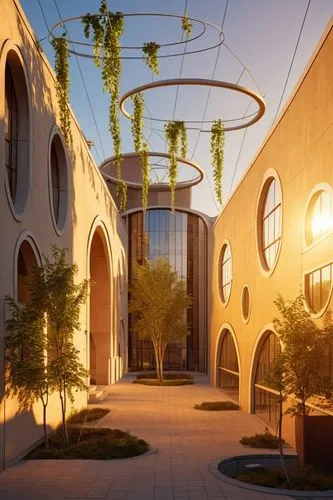 masdar,courtyards,biotechnology research institute,courtyard,largest hotel in dubai,school design,Photography,General,Realistic