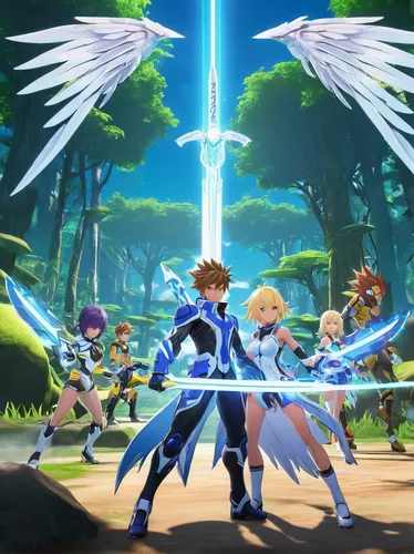 fighting poses,angels of the apocalypse,lancers,angels,heavy object,angelology,stand models,wing ozone rush 5,wing blue white,6-cyl in series,fighting stance,4-cyl in series,angel’s tear,cross wind,flying heart,game arc,dragon slayers,duel,defense,tamaris,Conceptual Art,Sci-Fi,Sci-Fi 04