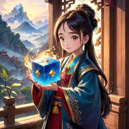 yunnan,wuchang,dragon li,yuanyang,chinese art,xizhi,oriental princess,xiangwei,alibaba,holding flowers,spring festival,yi sun sin,xiaochi,hwachae,oriental girl,fantasy portrait,flame spirit,oriental,guilinggao,mid-autumn festival,Anime,Anime,Cartoon