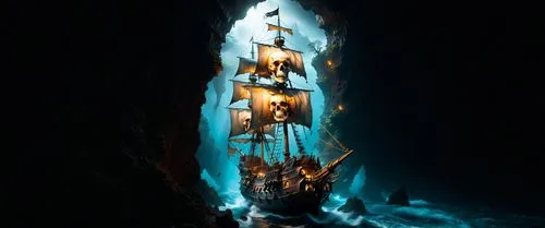 ghost ship,the wreck of the ship,sunken ship,shipwreck,the blue caves,pirate ship,diving bell,blue cave,descent,iceberg,ship wreck,galleon,maelstrom,galleon ship,blue caves,seafarer,ice cave,old ship,