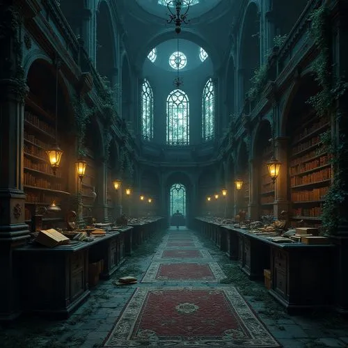 hall of the fallen,sanctuary,reading room,haunted cathedral,old library,crypt,forest chapel,ecclesiatical,sacristy,vestry,library,hogwarts,study room,academical,cathedral,sanctum,mausolea,ornate room,diagon,ecclesiastical,Photography,General,Realistic