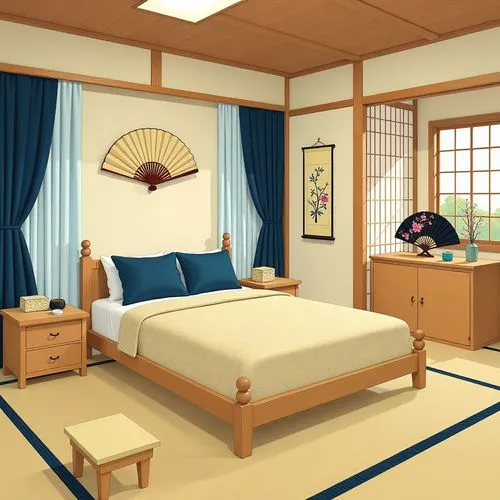 japanese-style room,ryokans,tatami,kondo,ryokan,sleeping room,Illustration,Vector,Vector 05