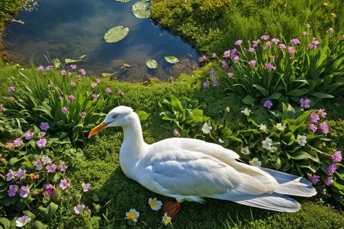 ornamental duck,easter goose,cygnet,swan on the lake,tundra swan,trumpeter swan,pond flower,white swan,duck on the water,swan,swan cub,brahminy duck,st martin's day goose,female duck,mute swan,snow goose,young swan,greylag goose,cayuga duck,a pair of geese,Photography,General,Realistic