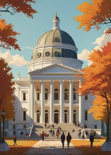 capitol,uva,state capital,virginia,autumn background,autumns,fall landscape,statehouse,capitol square,vsu,vt,ncga,capitol buildings,statehouses,legislatures,muskau,bascom,petersburg,gubernatorial,umw,Illustration,Japanese style,Japanese Style 08