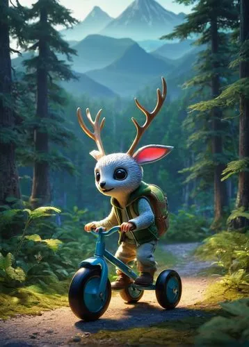 beulah,rabbids,dunny,trikke,hare trail,rudolph,Illustration,Japanese style,Japanese Style 05