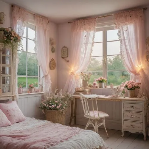 the little girl's room,shabby chic,shabby-chic,children's bedroom,baby room,nursery decoration,bedroom,bay window,bedroom window,danish room,nursery,ornate room,room newborn,doll house,dandelion hall,beauty room,canopy bed,french windows,children's room,great room,Photography,General,Natural