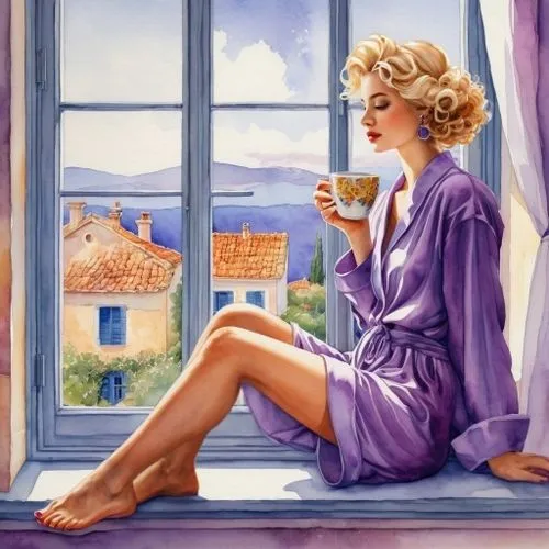 woman drinking coffee,whitmore,woman with ice-cream,woman at cafe,café au lait,la violetta,lavazza,darjeeling,vettriano,blonde woman reading a newspaper,coffee tea illustration,french coffee,cuppa,dri