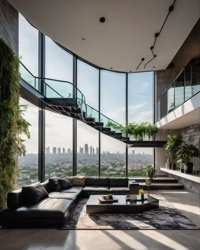 penthouses,glass wall,modern living room,living room,livingroom,sky apartment,interior modern design,luxury home interior,beautiful home,modern decor,great room,apartment lounge,modern office,interior design,loft,landscaped,modern room,crib,modern architecture,contemporary decor,Illustration,Realistic Fantasy,Realistic Fantasy 23