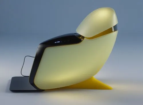 a black and yellow modern desk chair with a laptop on it,glasses penguin,egg slicer,desk lamp,penguin,3d crow,emperor penguin,tape dispenser,foscarini,table lamp,energy-saving lamp,quickbird,electric 