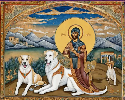 romanian mioritic shepherd dog,the good shepherd,good shepherd,st. bernard,carpathian shepherd dog,holy family,nativity of jesus,saint nicholias,nativity of christ,the third sunday of advent,greek orthodox,shepherd dog,shepherds,central asian shepherd dog,shepherd,east-european shepherd,fourth advent,the second sunday of advent,holy three kings,karakachan dog,Illustration,Realistic Fantasy,Realistic Fantasy 43