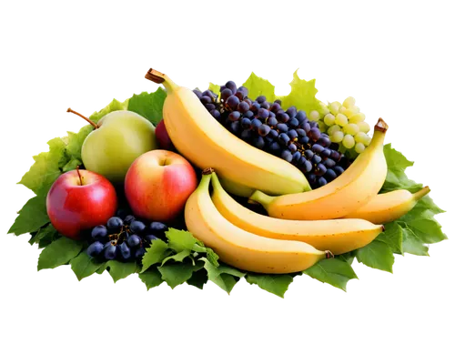 Colorful cornucopia, overflowing fruits and vegetables, transparent background, golden horn shape, lush green leaves, vibrant colorful produce, grapes, apples, bananas, oranges, peaches, detailed text