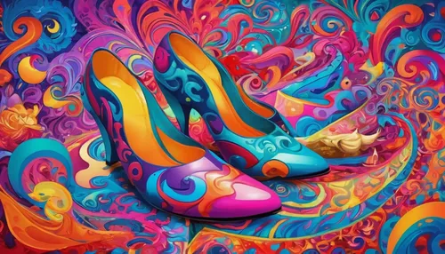 dancing shoes,cinderella shoe,dancing shoe,psychedelic art,woman shoes,high heeled shoe,women's shoe,artistic roller skating,high heel shoes,shoe print,women's shoes,women shoes,shoes icon,heel shoe,high heel,court shoe,shoe,cinderella,shoes,doll shoes,Conceptual Art,Oil color,Oil Color 23