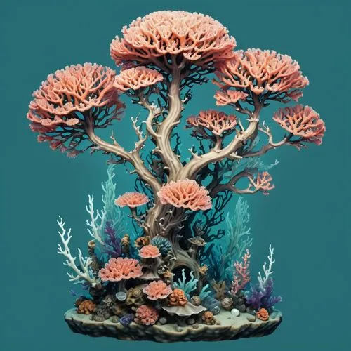 2d side sprite of a anime colored spooky underwater coral structure, transparent background,coral tree with reef like plants in water,bubblegum coral,coral reef,feather coral,soft coral,soft corals,de