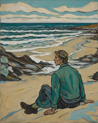 man at the sea,olle gill,vincent van gough,el mar,woman sitting,beach landscape,rubjerg knude,breton,david bates,1926,self-portrait,vincent van gogh,landscape with sea,basset artésien normand,1925,the wind from the sea,version john the fisherman,1929,1921,gower,Art,Artistic Painting,Artistic Painting 07