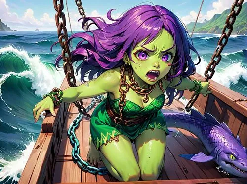 mesmero,medusa gorgon,medusa,rusalka,mermaid background,scylla,Anime,Anime,General