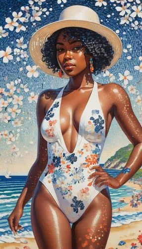 toccara,oshun,monifa,ofili,beach background,mapei,maria bayo,african american woman,ikpe,lachanze,omagbemi,ibibio,summer background,ayanda,elba,kunbi,adeola,funmi,nomani,nzinga,Conceptual Art,Daily,Daily 31