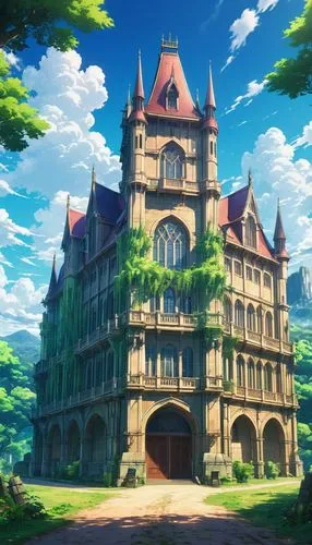 ghibli,hisaishi,studio ghibli,shinbo,castlelike,fairy tale castle,arrietty,violet evergarden,dreamhouse,aquarion,rouran,castle of the corvin,prefecture,ekonomou,clannad,fafner,beautiful buildings,nouaimi,hashiba,fairytale castle,Illustration,Japanese style,Japanese Style 03