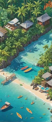 tahiti,bora-bora,polynesia,bora bora,fiji,seychelles,french polynesia,kei islands,tropical beach,jamaica,moorea,caribbean beach,samoa,resort town,roatan,floating huts,island residents,islands,java island,tropical island,Unique,3D,Isometric