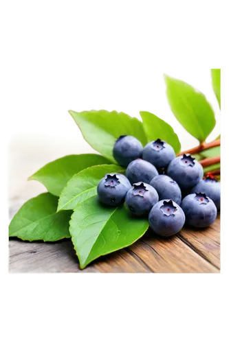 Blueberry, macro photography, detailed texture, juicy flesh, sweet aroma, green leaves, wooden table, morning dew, soft natural light, shallow depth of field, warm color tone, close-up shot, 1/2 compo