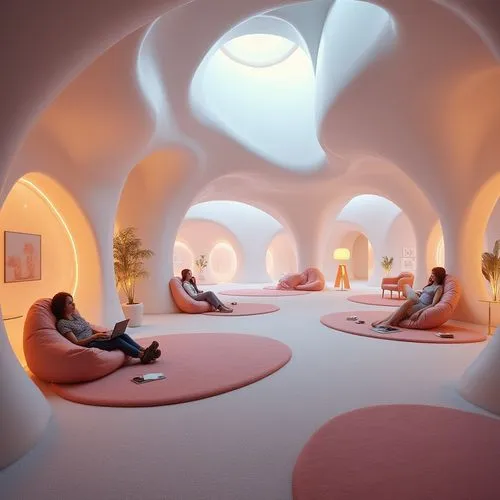 igloos,beanbags,futuristic art museum,igloo,mahdavi,sky space concept,snowhotel,inhabitation,chaise lounge,spaceship interior,superadobe,lounges,ufo interior,daybeds,3d rendering,airspaces,inhabitable,interior design,playrooms,futuristic landscape,Photography,General,Realistic