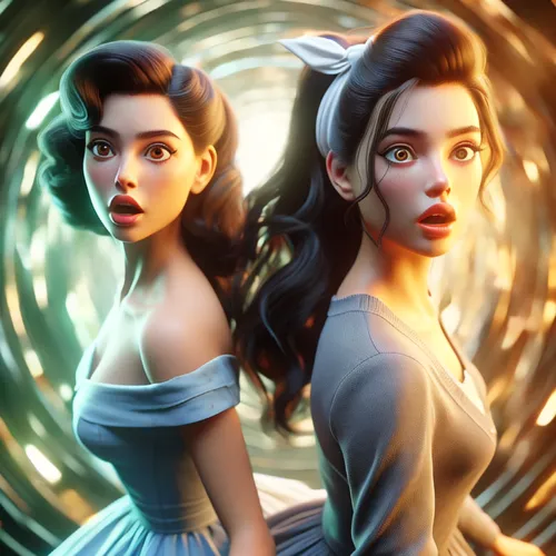 cg artwork,sci fiction illustration,digital compositing,world digital painting,sirens,gemini,cinderella,fairy tale icons,rosa ' amber cover,fantasy portrait,3d fantasy,digital art,visual effect lighti