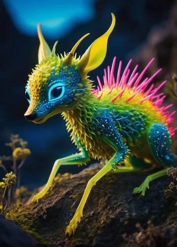 fairy peacock,cynorhodon,forest dragon,anthropomorphized animals,muroidea,painted dragon,auroraboralis,loukaniko,terrestrial animal,landmannahellir,sphinx pinastri,rainbow rabbit,temperowanie,color rat,whimsical animals,dragon lizard,prickle,stegosaurus,lissotriton,cuthulu,Conceptual Art,Fantasy,Fantasy 05