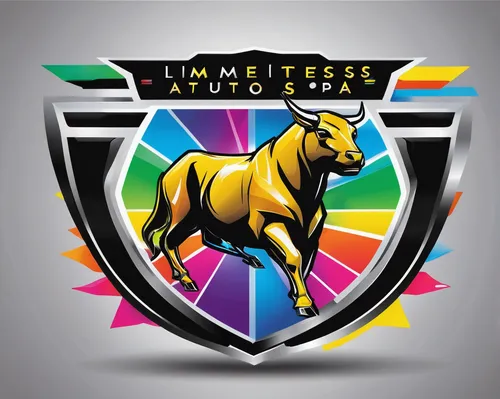 build me a business logo for a company called Limitless Auto Spa that specializes in automotive window tinting, paint protection film and ceramic coatings. With a lamborghini as the center point of th