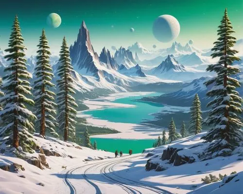 snow landscape,ice planet,snowy landscape,christmas landscape,winter landscape,lunar landscape,Conceptual Art,Sci-Fi,Sci-Fi 20