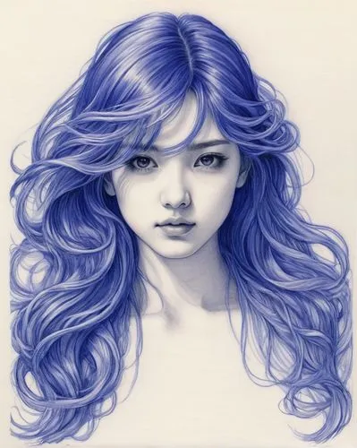 blue violet,hair coloring,mazarine blue,watercolor blue,periwinkle,silvery blue,blue painting,artist color,blue color,colored pencil background,artificial hair integrations,jasmine blue,cobalt blue,color blue,blue moon rose,silver blue,blue enchantress,wing blue color,blue hair,sailing blue purple,Illustration,Japanese style,Japanese Style 18