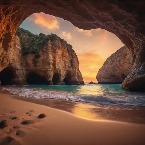 natural arch,rock arch,sea cave,algarve,three point arch,limestone arch,sea caves,cave on the water,petra tou romiou,beautiful beaches,durdle door,aphrodite's rock,arches,half arch,el arco,beach landscape,beautiful beach,dream beach,cliffs ocean,landscapes beautiful,Photography,General,Cinematic