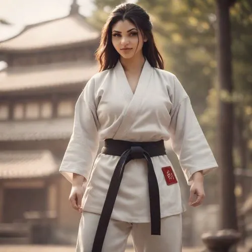 a woman is dressed in a black and white costume,kimono,daddario,kata,hakama,mouni,mutahida,Photography,Cinematic