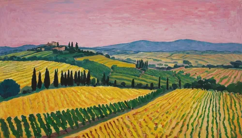 tuscan,volterra,montepulciano,campagna,cultivated field,fruit fields,la violetta,piemonte,farm landscape,landscape,rural landscape,agricultural,panoramic landscape,lacerta,purple landscape,frutti di bosco,apulia,barley field,italian painter,puglia,Art,Artistic Painting,Artistic Painting 09