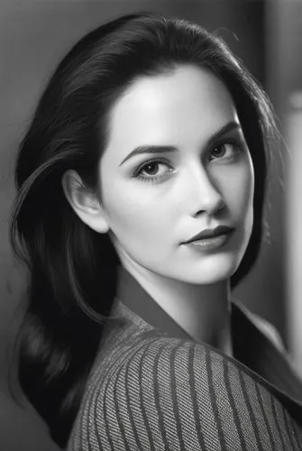 a black and white po of a beautiful woman,wynona,esme,hathaway,tunney,winona,jolie,Illustration,American Style,American Style 09