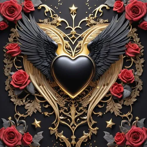 winged heart,heart background,red heart medallion,valentierra,heart with crown,necklace with winged heart,heart design,valentines day background,double hearts gold,flying heart,valentine background,rose png,heart shape frame,black angel,heart clipart,heart medallion on railway,birds with heart,valentin,the heart of,heart,Photography,General,Realistic