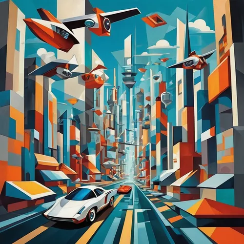 3d car wallpaper,futuristic landscape,metropolis,sci fiction illustration,autonomous driving,abstract retro,futuristic car,travel poster,cars,vector graphic,city highway,world digital painting,vector illustration,low-poly,low poly,city car,vector,futuristic,gulf,cities,Art,Artistic Painting,Artistic Painting 45