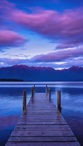 new zealand,south island,sailing blue purple,purple landscape,lake mcdonald,wooden pier,lake taupo,blue hour,newzealand nzd,tekapo,landscape photography,calm waters,tranquility,evening lake,thun lake,nz,beautiful lake,landscapes beautiful,jetty,lake tahoe,Conceptual Art,Daily,Daily 24