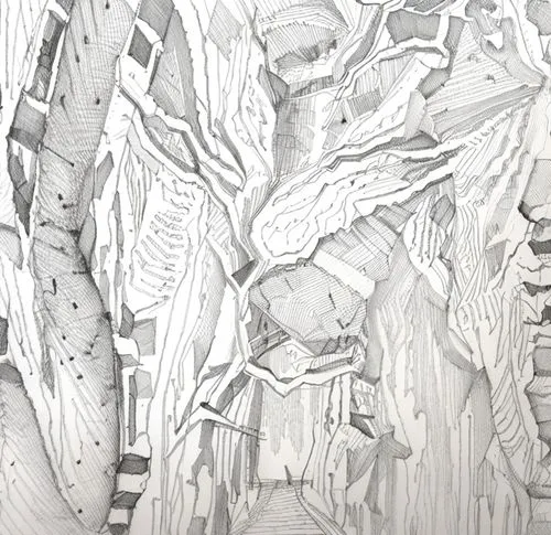 mandelbulb,fissure vent,wood skeleton,fossil dunes,panoramical,glacier cave,geological,tree bark,plant veins,crevasse,trees with stitching,old-growth forest,speleothem,paper background,tree slice,wood