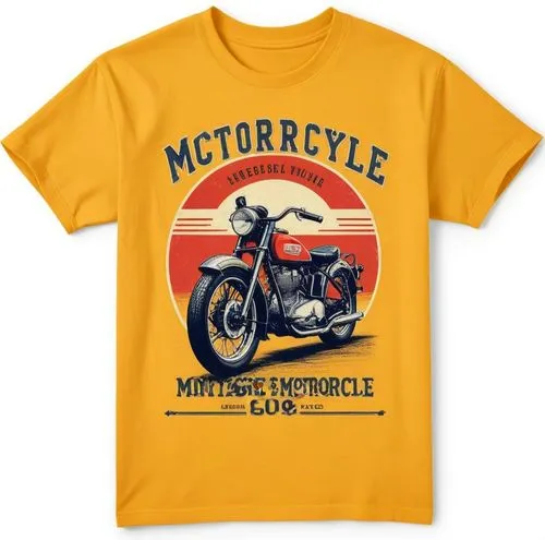 a yellow motorcycle shirt with an old fashion style of a motorcycle,motorcyle,motorcyles,motorcycle,motocyclisme,motorcycles,motorbike