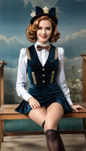 stewardess,sailor,fraulein,policewoman,delta sailor,retro pin up girl,Photography,General,Realistic