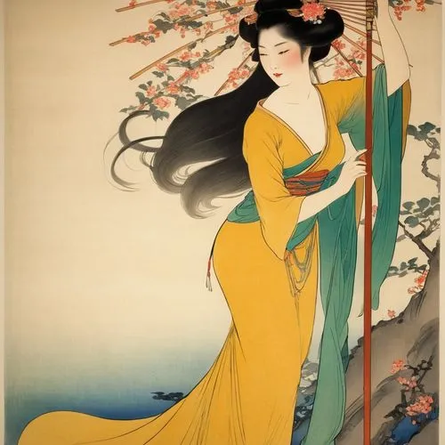 uemura,ukiyoe,cool woodblock images,ugetsu,geisha,geisha girl,guosen,japanese art,utamaro,geishas,japanese woman,geiko,arhats,kyudo,daiyu,oriental painting,oriental princess,sensu,oriental girl,maiko,Illustration,Japanese style,Japanese Style 21