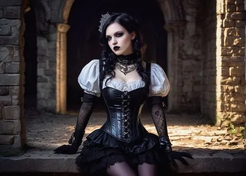 gothic woman,gothic dress,gothic style,gothic portrait,gothic,corsetry,dark gothic mood,victorian lady,corsets,victoriana,victorian style,goth woman,corseted,corset,sirenia,gothicus,dark angel,isoline,goth,vampire lady,Art,Classical Oil Painting,Classical Oil Painting 29