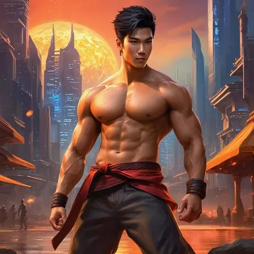 ryu,kazuya,jiangyong,kenshiro,jiangdong,yuliang,Illustration,Realistic Fantasy,Realistic Fantasy 01