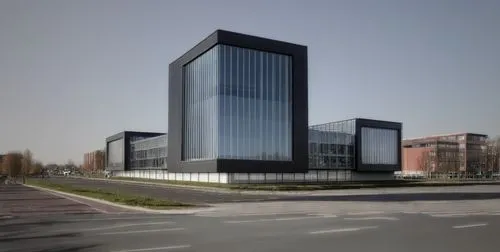 It is a office building in Purmerend Baanstee Noord in a corner lot. The facade is from glass. The mid section has steel vertical slats. preserving the original compositions and details.,biotechnology