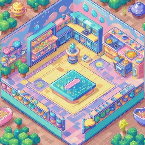 pixaba,game room,retro diner,pet shop,convenience store,bakery,ufo interior,ice cream shop,cosmetics counter,pixel cells,arcade,aquarium,isometric,beauty room,cake shop,playing room,retro items,aesthetic,food court,diamond lagoon,Unique,Pixel,Pixel 02