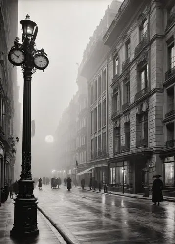 Grand Calotte Gifford building, modern architecture, urban cityscape, sleek lines, glass facade, steel structure, intricate details, ornate clock tower, bustling streets, pedestrians walking, vehicles