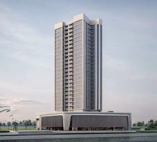 AN ARCHITECTURAL POST,A HIGH RISE BUILDING,MODERN ELEMENTS,IN AN URBAN CITY,METAL CLADDING,,largest hotel in dubai,residential tower,zhengzhou,tallest hotel dubai,international towers,high-rise buildi