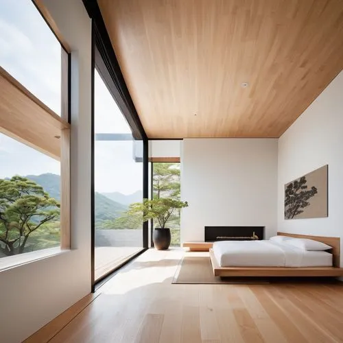 japanese-style room,modern room,laminated wood,oticon,wooden floor,wood window,Illustration,Black and White,Black and White 32