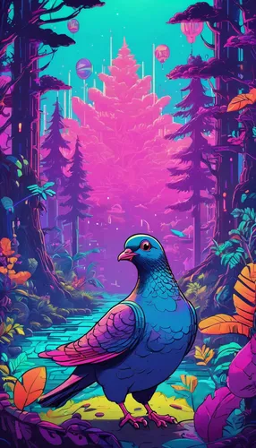 bird kingdom,bird bird kingdom,colorful birds,nature bird,bird illustration,teal digital background,colorful background,avian,bird painting,retro background,3d crow,digital illustration,city pigeon,owl background,night bird,birds,bird,bird life,80's design,background colorful,Conceptual Art,Sci-Fi,Sci-Fi 27