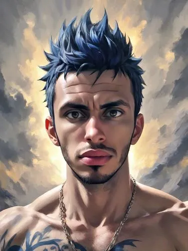 poseidon god face,vegeta,anime boy,2d,twitch icon,anime cartoon,digital painting,abel,custom portrait,the face of god,world digital painting,fantasy portrait,katakuri,alpha,pompadour,mohawk,greek god,fan art,edit icon,greek,Digital Art,Impressionism