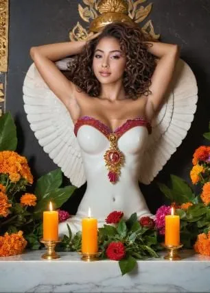 ofrenda,christmas angel,baroque angel,fire angel,guelaguetza,quinceaneras